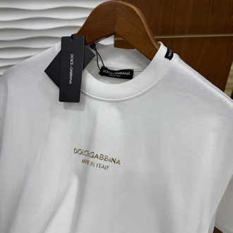 Dolce Gabbana Gold Logo İthal Beyaz Tişört