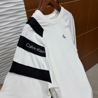 Calvin Klein Omuz Parçalı Beyaz İthal Tişört