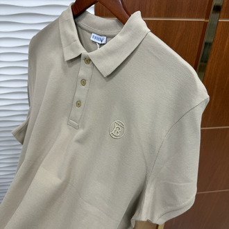 Burberry Basic Bej Polo Yaka 