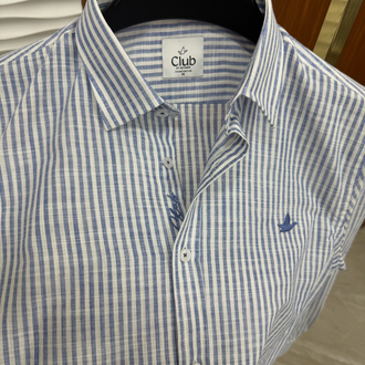 Beymen Club Mavi/Beyaz İthal Gömlek