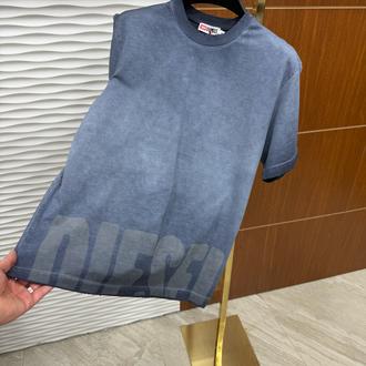 Diesel Yıkamalı Mavi İthal Tişört