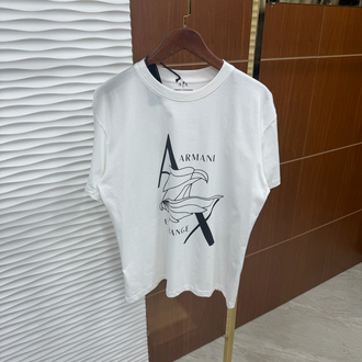AX Kanat Baskılı İthal Beyaz Tişört