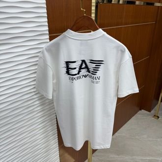 EA7 Sırt Baskılı Beyaz İthal Tişört