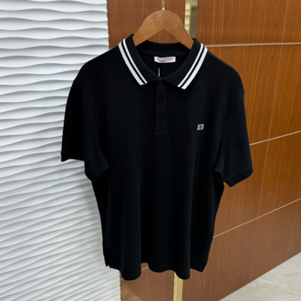 Valentino Yaka Çizgili İthal Polo Yaka