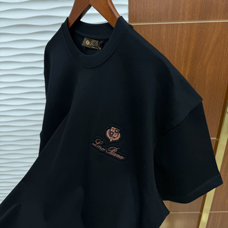 Loro Piana Basic Siyah İthal Tişört