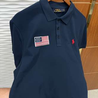 RL Lacivert ABD Nakışlı İthal Polo Yaka