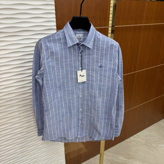 Beymen Club Koyu Mavi Çizgili İthal Gömlek