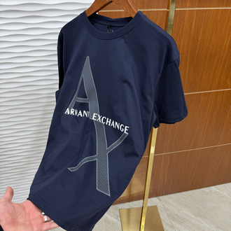 AX Büyük Logo İthal Lacivert Tişört