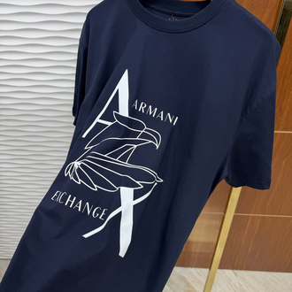 AX Kanat Baskılı İthal Lacivert Tişört