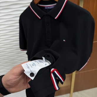 Tommy Hilfiger Basic Siyah İthal Polo Yaka