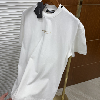 Dolce Gabbana Gold Logo İthal Beyaz Tişört