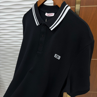 Valentino Yaka Çizgili İthal Polo Yaka