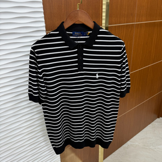RL Siyah/Beyaz İthal Polo Yaka