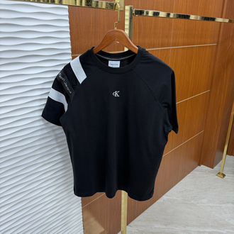 Calvin Klein Omuz Parçalı İthal Siyah Tişört