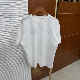 AllSaints Basic Beyaz Logo İthal Tişört