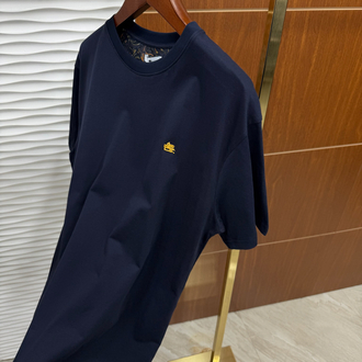 Etro Basic Logo Lacivert İthal Tişört