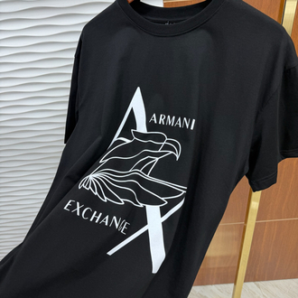 AX Kanat Baskılı Siyah İthal Tişört