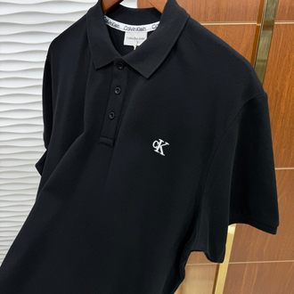 CK Siyah Nakış Logo İthal Polo Yaka