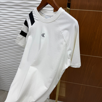 Calvin Klein Omuz Parçalı Beyaz İthal Tişört