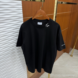 Calvin Klein Yaka Baskılı Siyah İthal Tişört