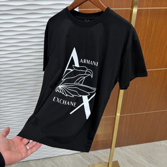 AX Kanat Baskılı Siyah İthal Tişört