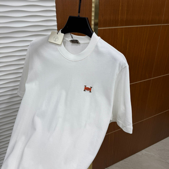 Hermes Metal Logo Beyaz İthal Tişört