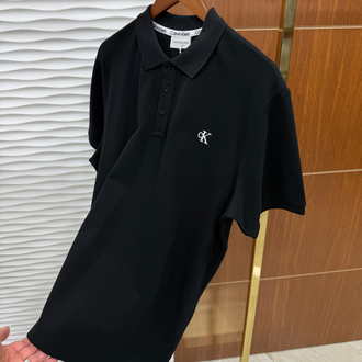 CK Siyah Nakış Logo İthal Polo Yaka