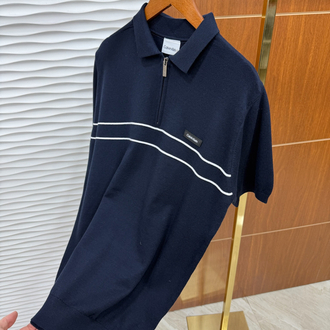 Calvin Klein Lacivert Paralel Çizgili İthal Polo Yaka