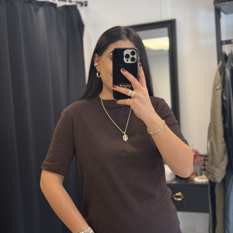 Massi Pamuklu Tshirt Acı Kahve
