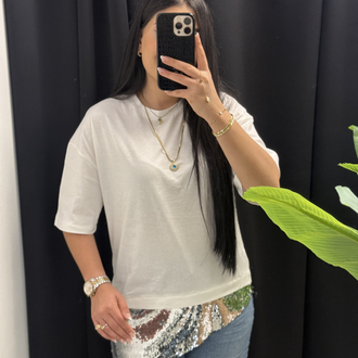 Payet Detaylı Tshirt