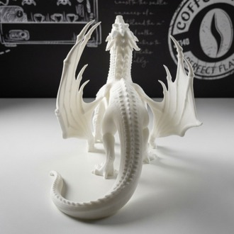 Beyaz Ejderha Figürü | Koleksiyonluk 3D Baskı