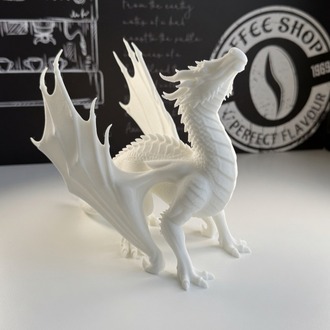 Beyaz Ejderha Figürü | Koleksiyonluk 3D Baskı