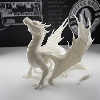 Beyaz Ejderha Figürü | Koleksiyonluk 3D Baskı
