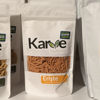Glutensiz Kırmızı Mercimekli Erişte