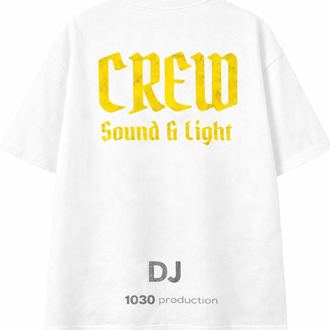 CREW Sound & Light Baskılı Oversize Tişört