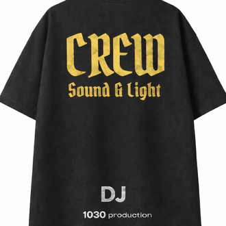 CREW Sound & Light Baskılı Oversize Tişört