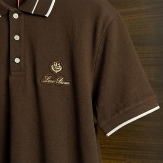 Loro Piana ™ Premium Polo Yaka Kahverengi (İthal Parça)