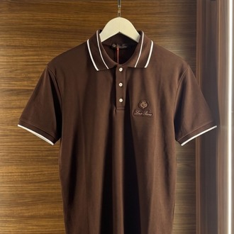 Loro Piana ™ Premium Polo Yaka Kahverengi (İthal Parça)