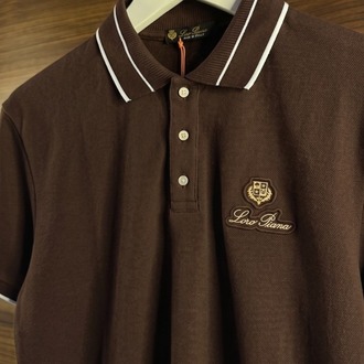 Loro Piana ™ Premium Polo Yaka Kahverengi (İthal Parça)
