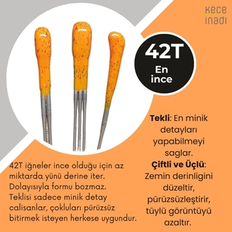 42T Keçe İğnesi - En İnce (1 Adet)