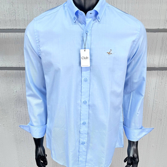 BEYMEN OXFORD KUMAŞ GÖMLEK REGULAR FİT KUŞ NAKIŞ İŞLEMELİ