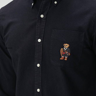 POLO RALPH LAUREN BEAR İŞLEMELİ OXFORD KUMAŞ GÖMLEK