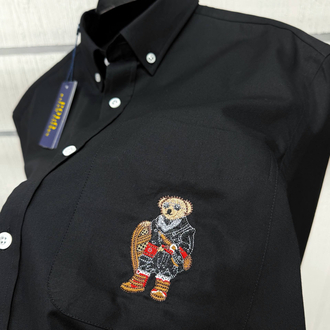 POLO RALPH LAUREN BEAR İŞLEMELİ OXFORD KUMAŞ GÖMLEK