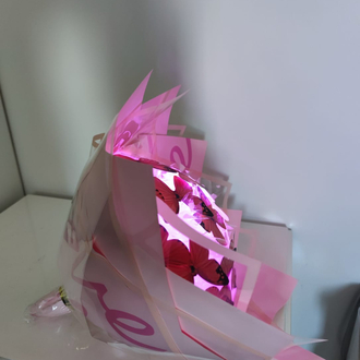 Pembe renk kelebek buketi