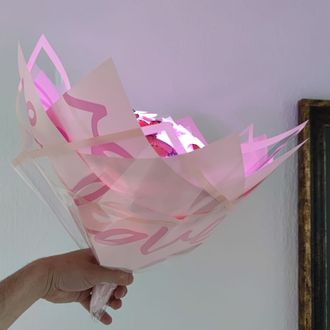 Pembe renk kelebek buketi