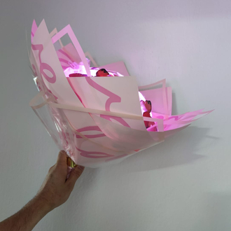 Pembe renk kelebek buketi