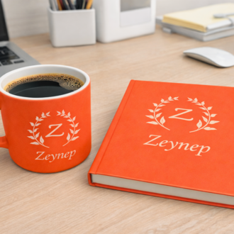 Kişiye Özel Ofis Seti – İsimli Kupa & Defter