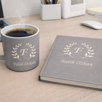 Kişiye Özel Ofis Seti – İsimli Kupa & Defter