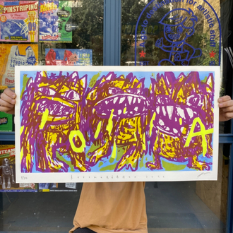 Cramped 40X70 cm Linoprint 