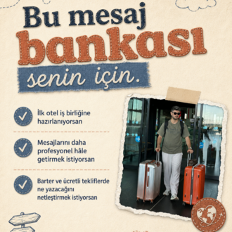 Otel İş Birliği Mesaj Bankası | Barter ve Ücretli Travel UGC Mesajları (TR + EN)